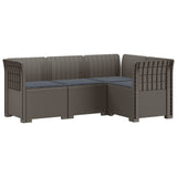 vidaXL 4-Seater Garden Sofa Rattan Look PP Anthracite