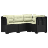 vidaXL 4-Seater Garden Sofa Rattan Look PP Anthracite