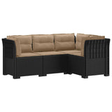 vidaXL 4-Seater Garden Sofa Rattan Look PP Anthracite