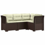 vidaXL 4-Seater Garden Sofa Rattan Look PP Anthracite