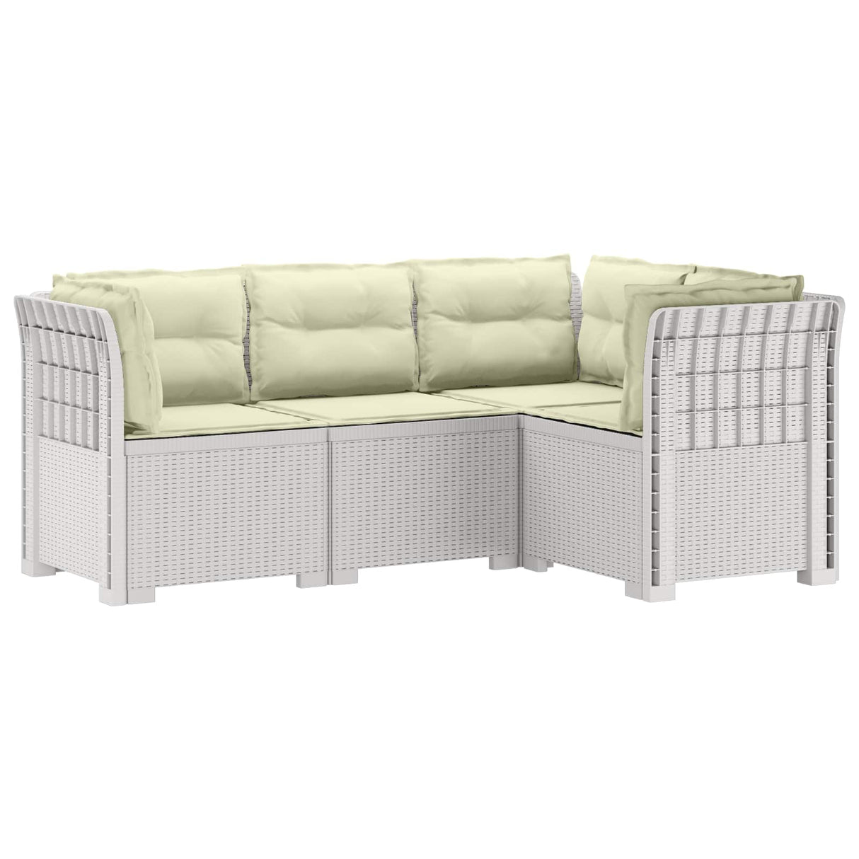 vidaXL 4-Seater Garden Sofa Rattan Look PP Anthracite