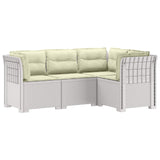 vidaXL 4-Seater Garden Sofa Rattan Look PP Anthracite