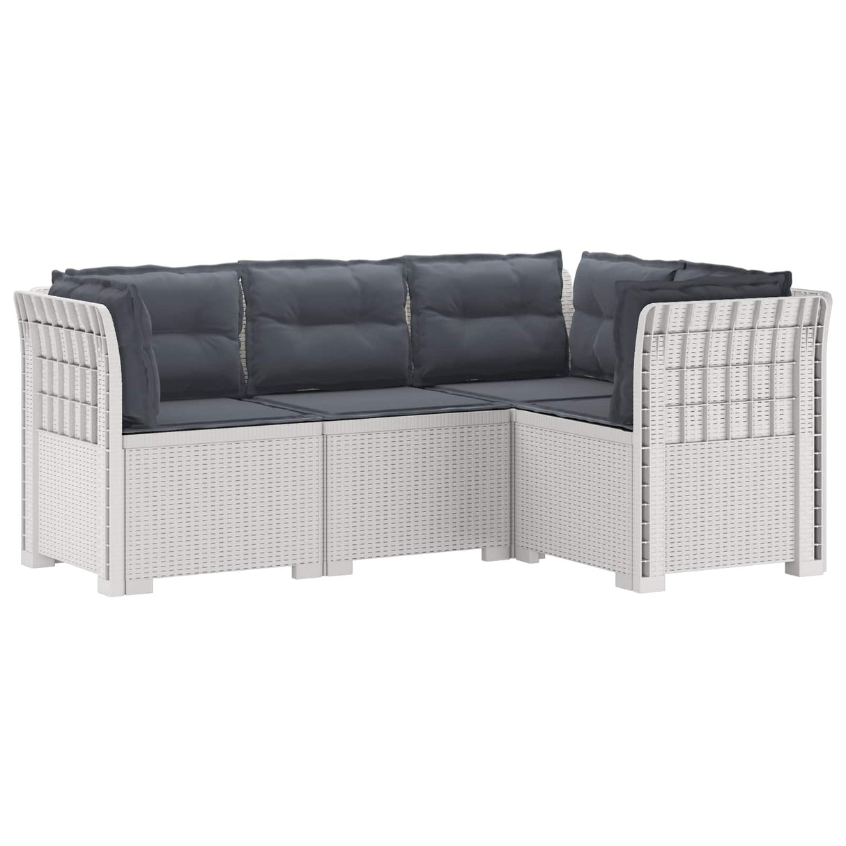 vidaXL 4-Seater Garden Sofa Rattan Look PP Anthracite