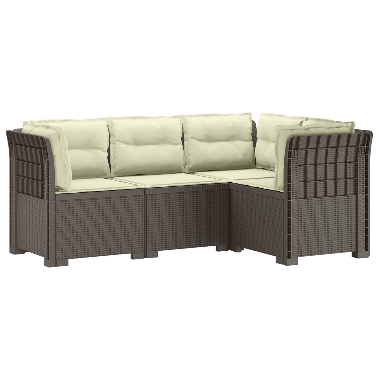 vidaXL 4-Seater Garden Sofa Rattan Look PP Anthracite