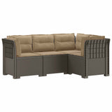 vidaXL 4-Seater Garden Sofa Rattan Look PP Anthracite