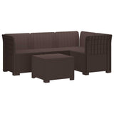 vidaXL 4-Zitter Tuin Sofa Rattan Look PP Antraciet