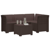 vidaXL 4-Zitter Tuin Sofa Rattan Look PP Antraciet