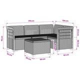 vidaXL 4-Zitter Tuin Sofa Rattan Look PP Antraciet