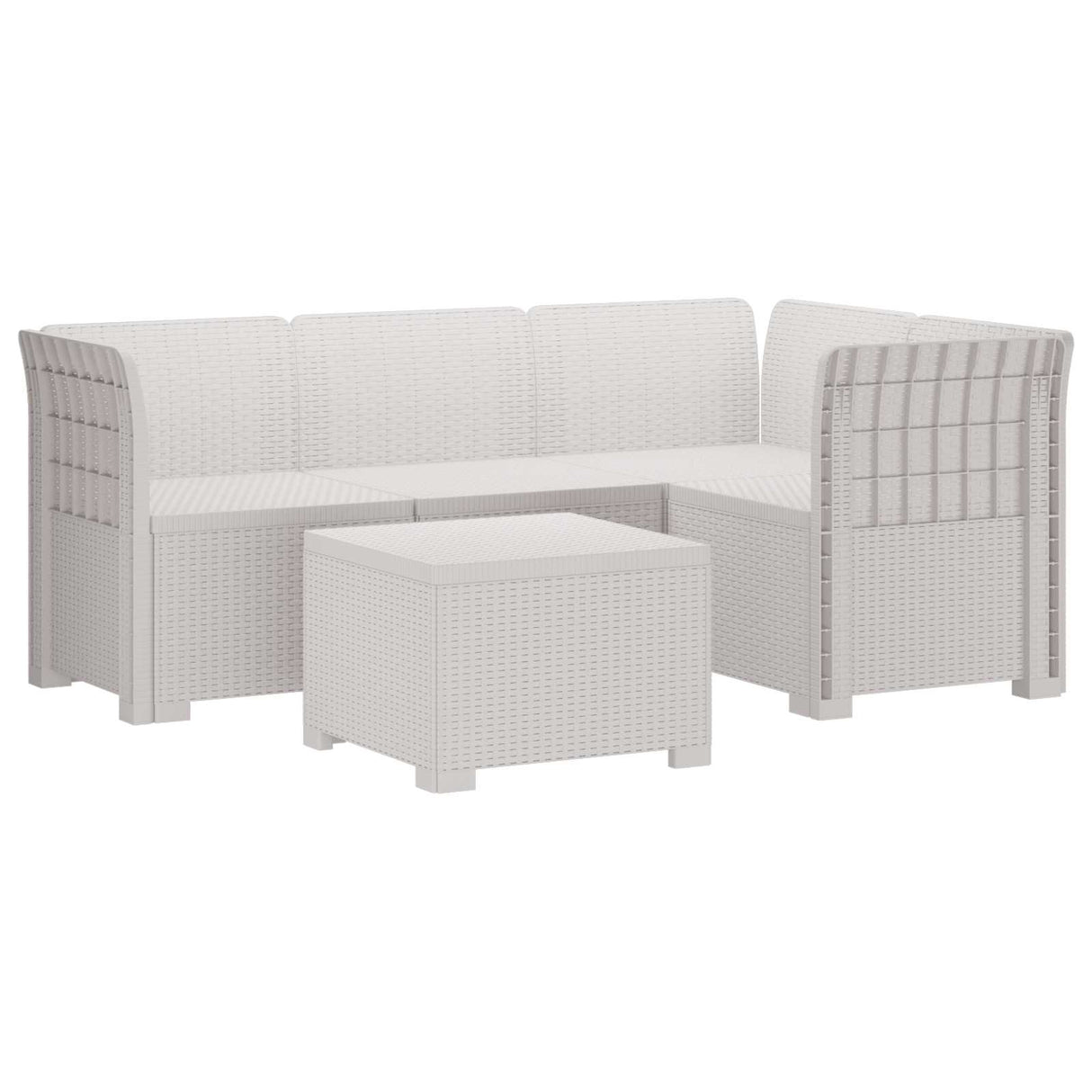 vidaXL 4-Zitter Tuin Sofa Rattan Look PP Antraciet