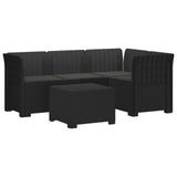 vidaXL 4-Zitter Tuin Sofa Rattan Look PP Antraciet