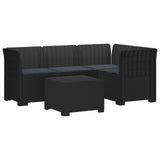vidaXL 4-Zitter Tuin Sofa Rattan Look PP Antraciet