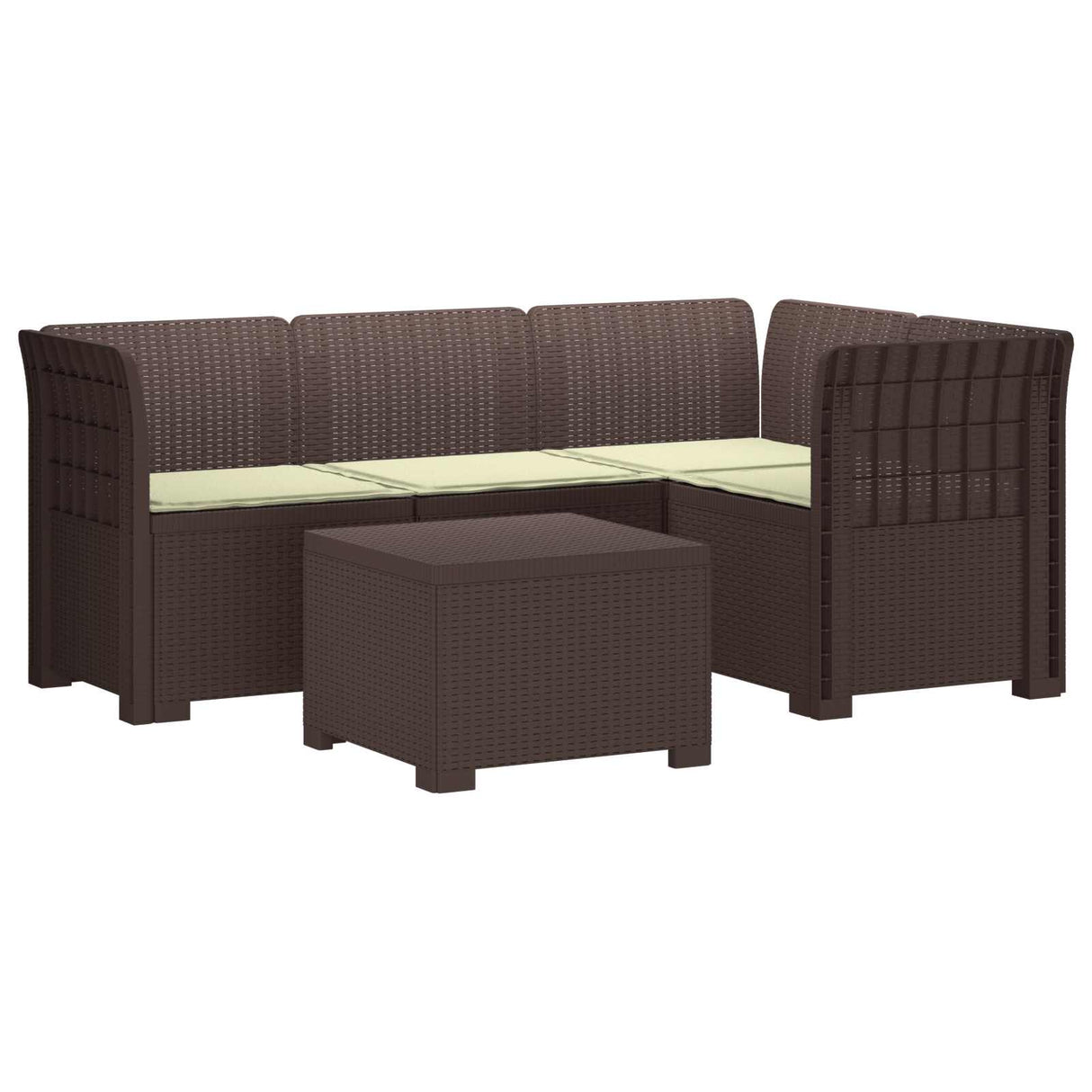 vidaXL 4-Zitter Tuin Sofa Rattan Look PP Antraciet
