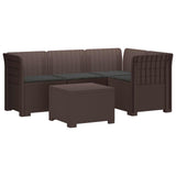 vidaXL 4-Zitter Tuin Sofa Rattan Look PP Antraciet