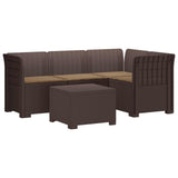 vidaXL 4-Zitter Tuin Sofa Rattan Look PP Antraciet