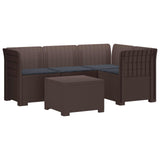 vidaXL 4-Zitter Tuin Sofa Rattan Look PP Antraciet