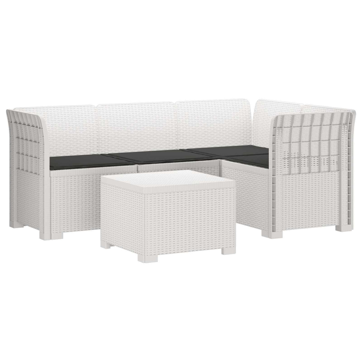 vidaXL 4-Zitter Tuin Sofa Rattan Look PP Antraciet