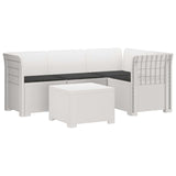 vidaXL 4-Zitter Tuin Sofa Rattan Look PP Antraciet