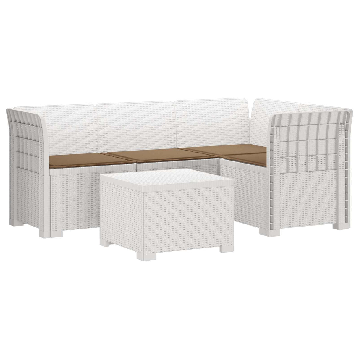 vidaXL 4-Zitter Tuin Sofa Rattan Look PP Antraciet
