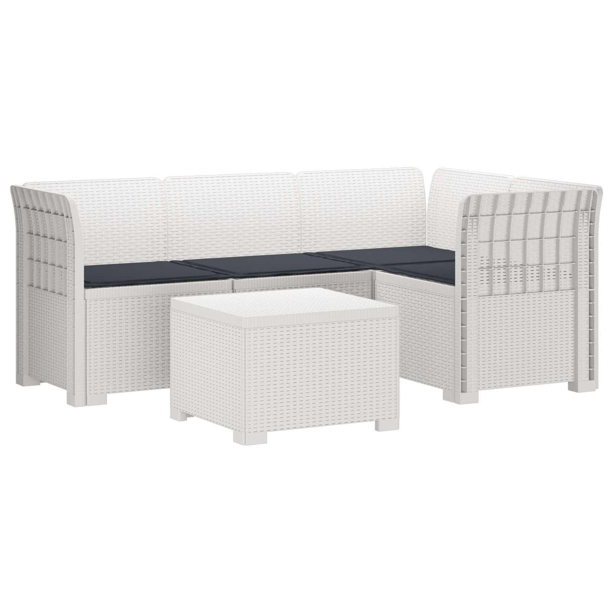 vidaXL 4-Zitter Tuin Sofa Rattan Look PP Antraciet