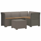 vidaXL 4-Zitter Tuin Sofa Rattan Look PP Antraciet