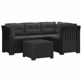 vidaXL 4-Zitter Tuin Sofa Rattan Look PP Antraciet