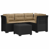 vidaXL 4-Zitter Tuin Sofa Rattan Look PP Antraciet
