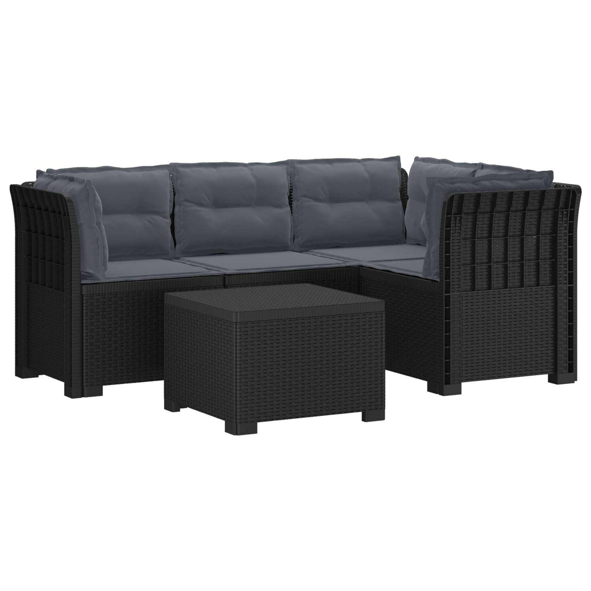 vidaXL 4-Zitter Tuin Sofa Rattan Look PP Antraciet