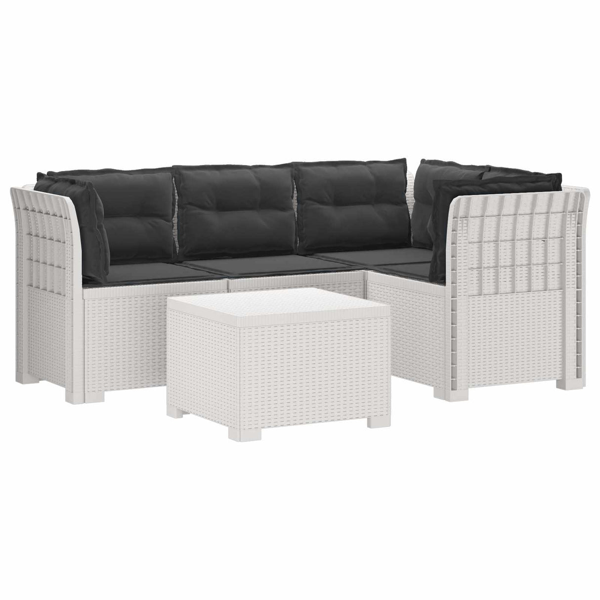 vidaXL 4-Zitter Tuin Sofa Rattan Look PP Antraciet