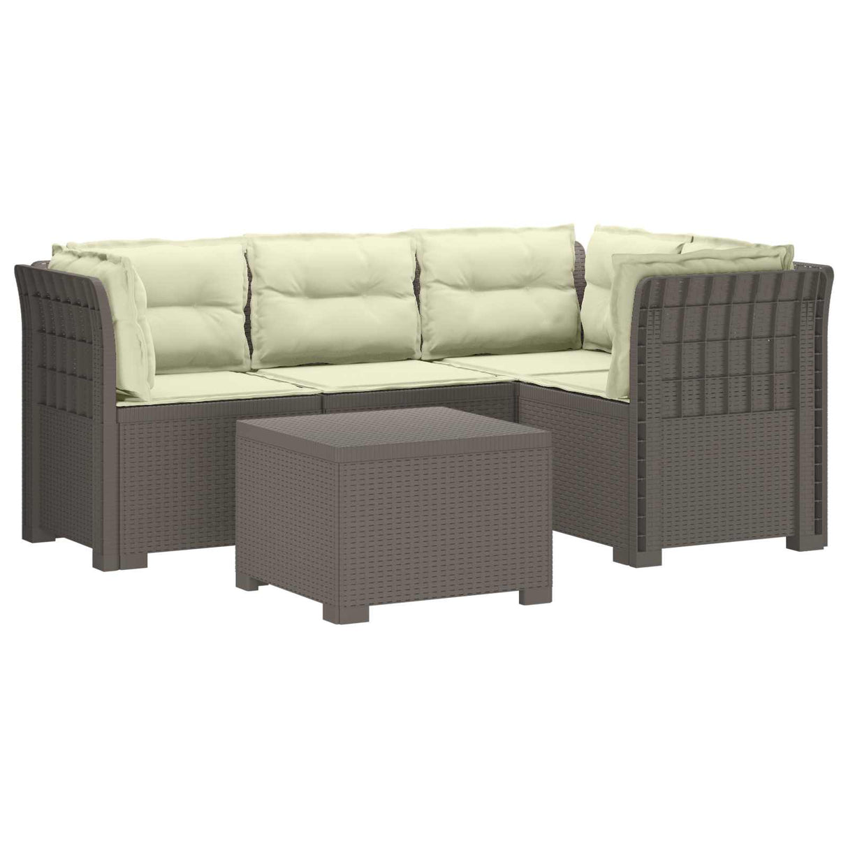 vidaXL 4-Zitter Tuin Sofa Rattan Look PP Antraciet