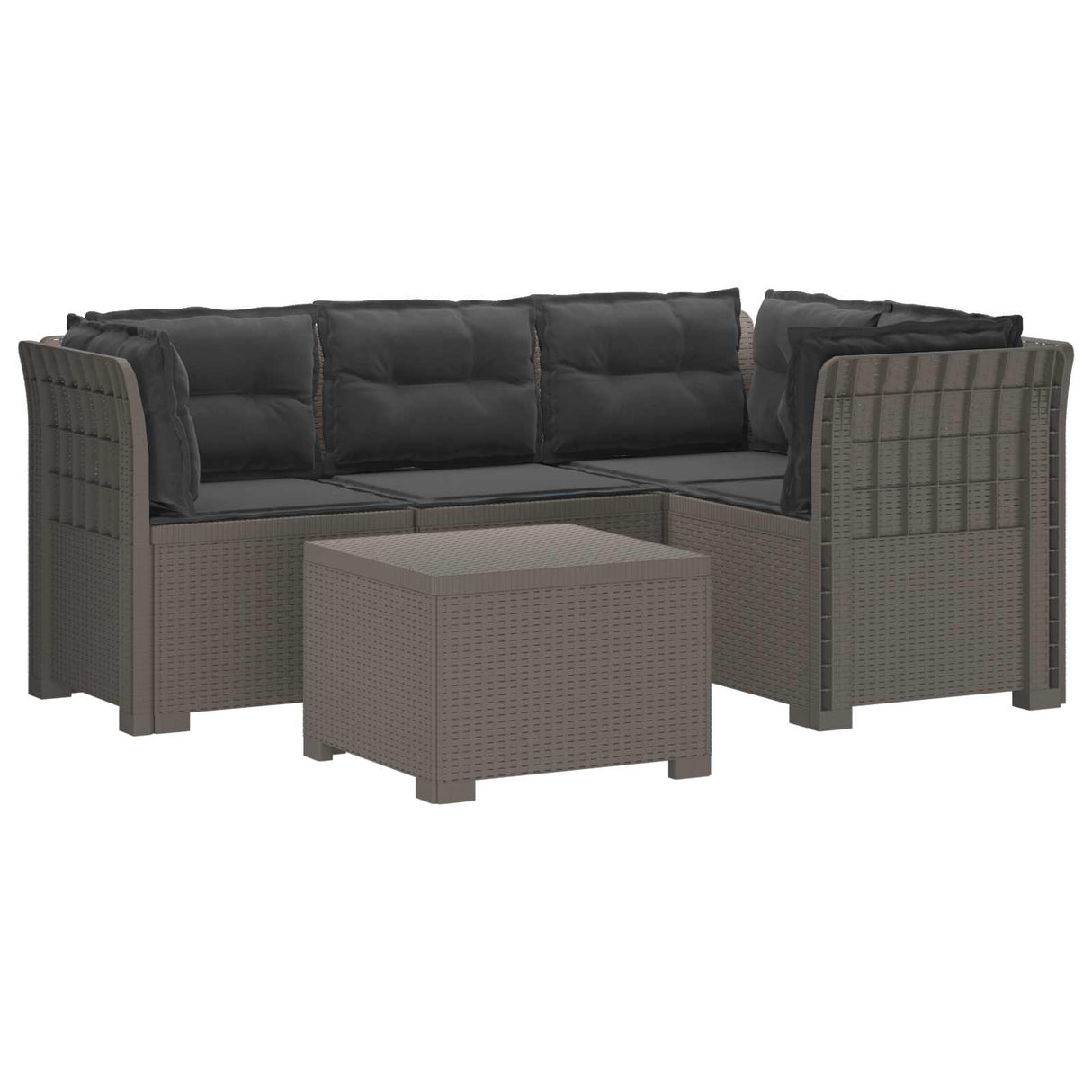 vidaXL 4-Zitter Tuin Sofa Rattan Look PP Antraciet