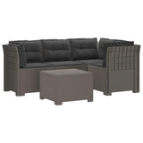 vidaXL 4-Zitter Tuin Sofa Rattan Look PP Antraciet