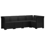 vidaXL 5-Zits Tuinbank Rattanlook PP Antraciet