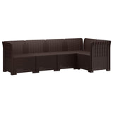 vidaXL 5-Zits Tuinbank Rattanlook PP Antraciet