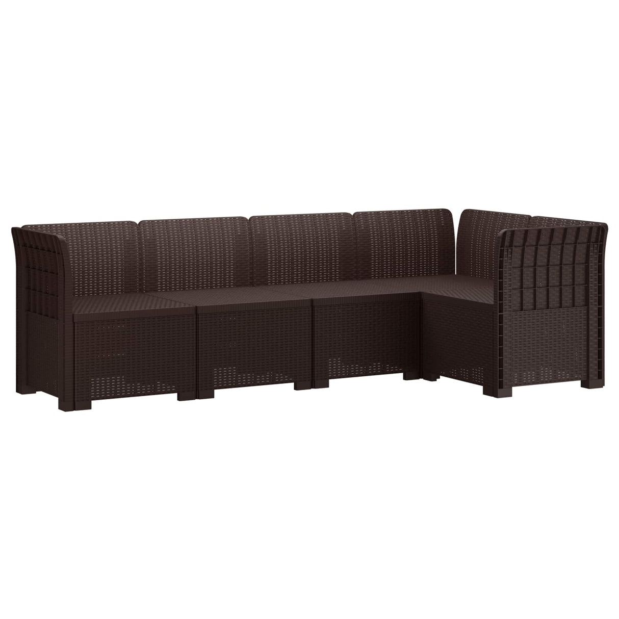 vidaXL 5-Zits Tuinbank Rattanlook PP Antraciet