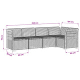 vidaXL 5-Zits Tuinbank Rattanlook PP Antraciet