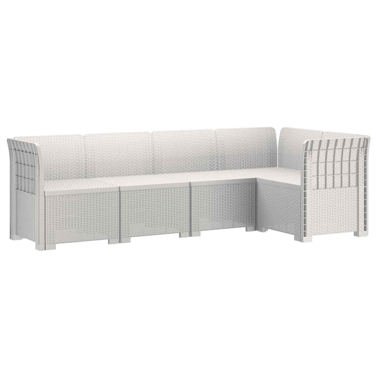 vidaXL 5-Zits Tuinbank Rattanlook PP Antraciet