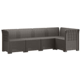 vidaXL 5-Zits Tuinbank Rattanlook PP Antraciet