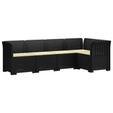 vidaXL 5-Zits Tuinbank Rattanlook PP Antraciet