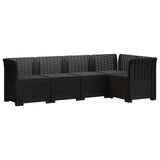 vidaXL 5-Zits Tuinbank Rattanlook PP Antraciet