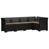 vidaXL 5-Zits Tuinbank Rattanlook PP Antraciet