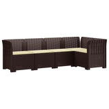 vidaXL 5-Zits Tuinbank Rattanlook PP Antraciet