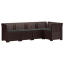 vidaXL 5-Zits Tuinbank Rattanlook PP Antraciet