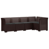 vidaXL 5-Zits Tuinbank Rattanlook PP Antraciet