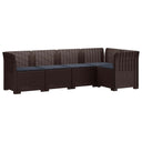 vidaXL 5-Zits Tuinbank Rattanlook PP Antraciet