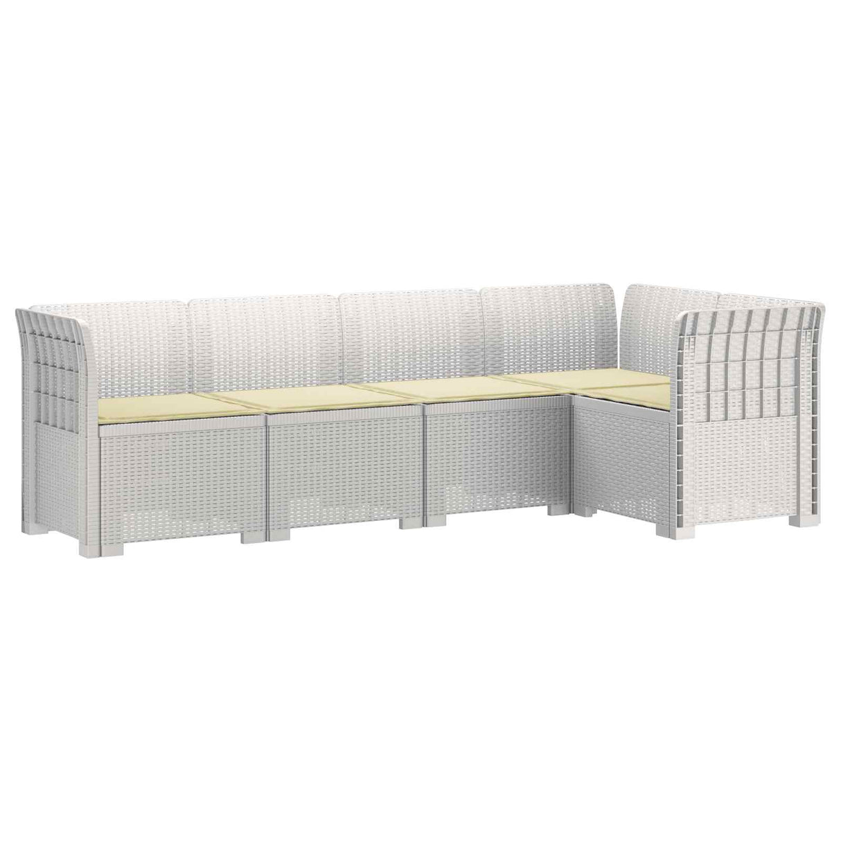 vidaXL 5-Zits Tuinbank Rattanlook PP Antraciet