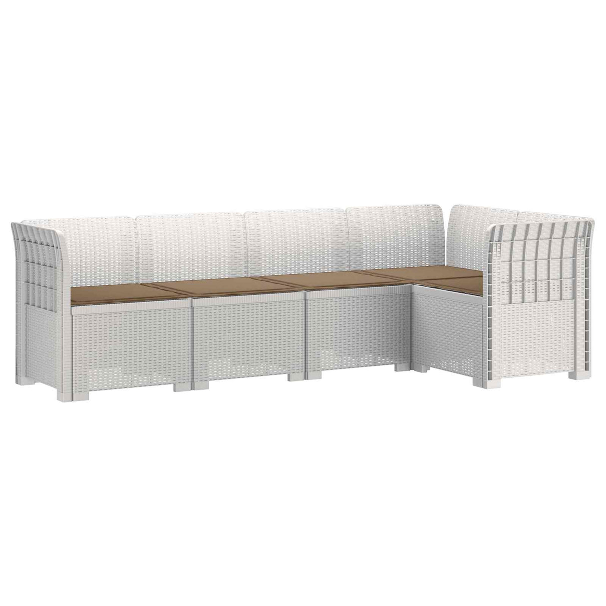 vidaXL 5-Zits Tuinbank Rattanlook PP Antraciet
