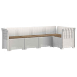 vidaXL 5-Zits Tuinbank Rattanlook PP Antraciet