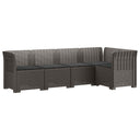 vidaXL 5-Zits Tuinbank Rattanlook PP Antraciet