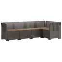 vidaXL 5-Zits Tuinbank Rattanlook PP Antraciet