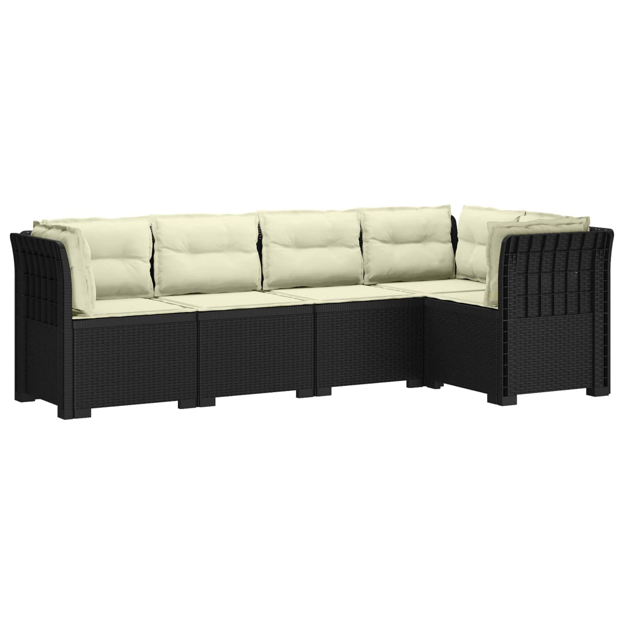 vidaXL 5-Zits Tuinbank Rattanlook PP Antraciet